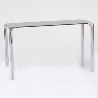 Polar Black Glass Console Table