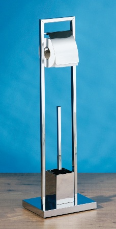 Chrome Toilet Paper & Brush Holder, 1601229
