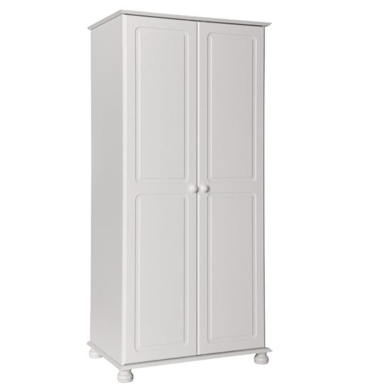 Product photograph of Copenham Wooden Double Door Wardrobe In White from Furniture in Fashion