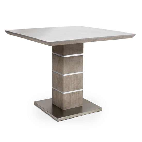 Product photograph of Delta Square Dining Table With Brushed Steel Base from Furniture in Fashion