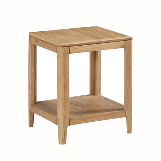 Derry Wooden End Table Square In Oak