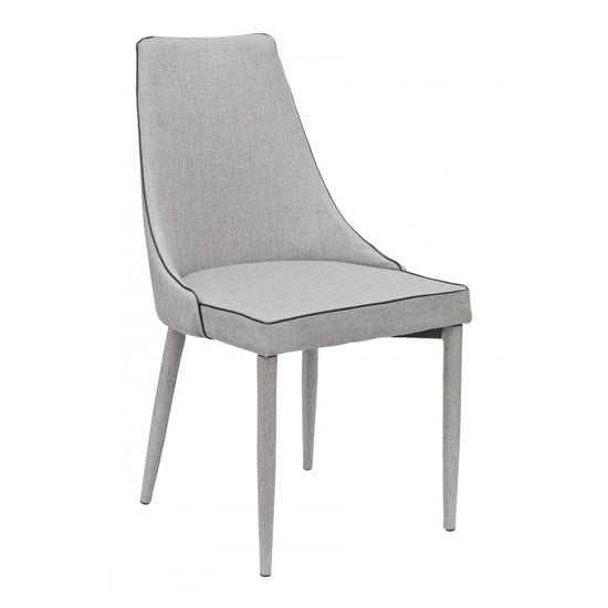 Product photograph of Divina Fabric Upholstered Dining Chair In Grey from Furniture in Fashion