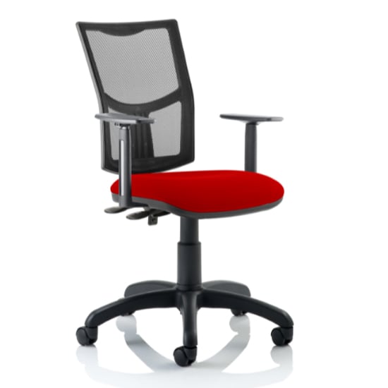 Product photograph of Eclipse Ii Mesh Back Office Chair In Cherry And Adjustable Arms from Furniture in Fashion