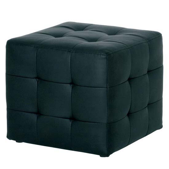 Club Black Faux Leather Stool, 30596