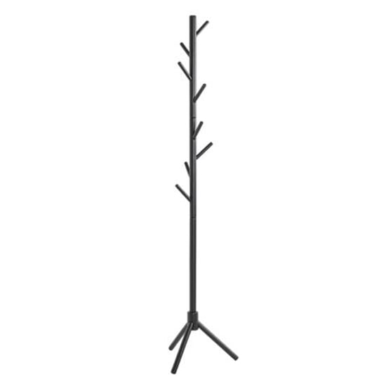 Flagstaff Solid Wood Coat Stand With 8 Hooks In Black