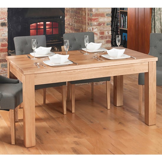 Product photograph of Fornatic Extending Wooden Dining Table In Mobel Oak from Furniture in Fashion