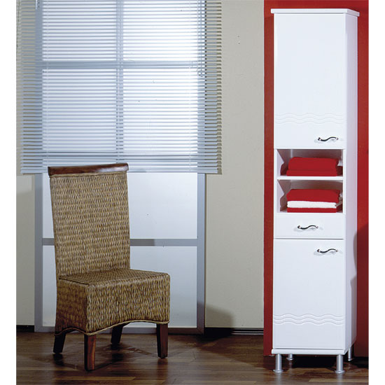 Jessica White Tall Bathroom Cabinet, 4104-84