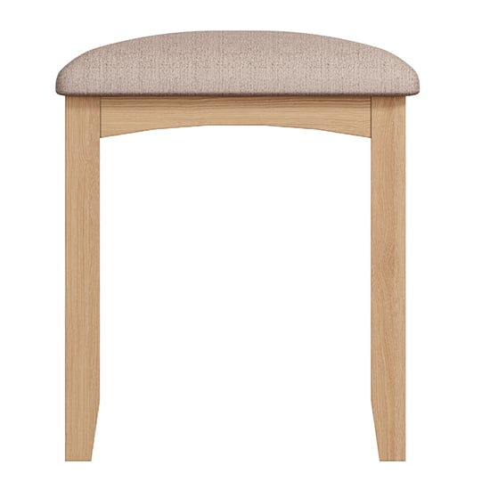 Product photograph of Gilford Wooden Dressing Stool In Light Oak from Furniture in Fashion