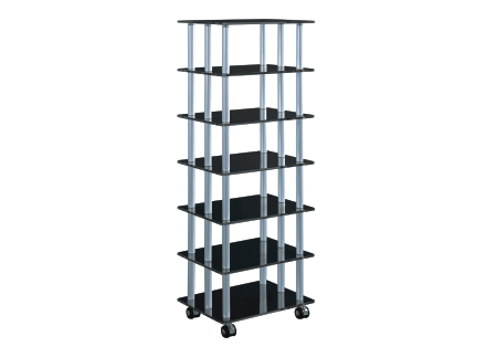 Black Glass Shelf Unit, C504