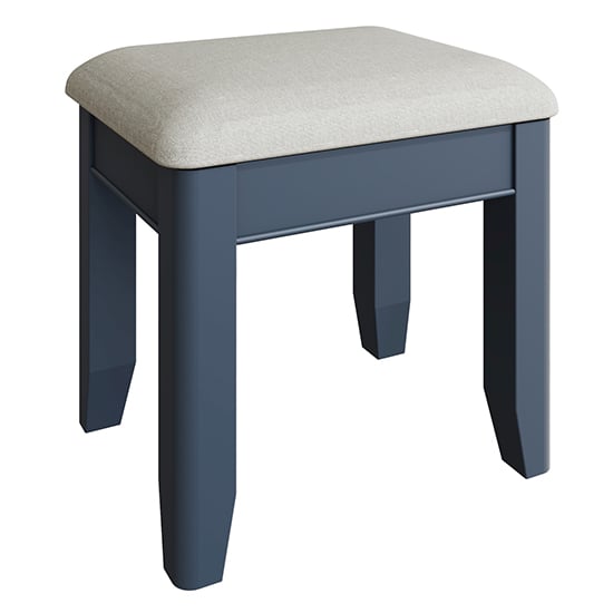 Product photograph of Hants Wooden Dressing Stool In Blue from Furniture in Fashion