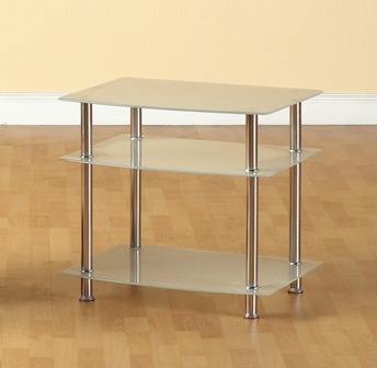 Hattie Hi-Fi/TV Unit(Stand) - Frosted Glass