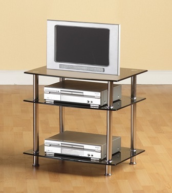 Hattie Hi-Fi/TV Unit(Stand) - Black Glass