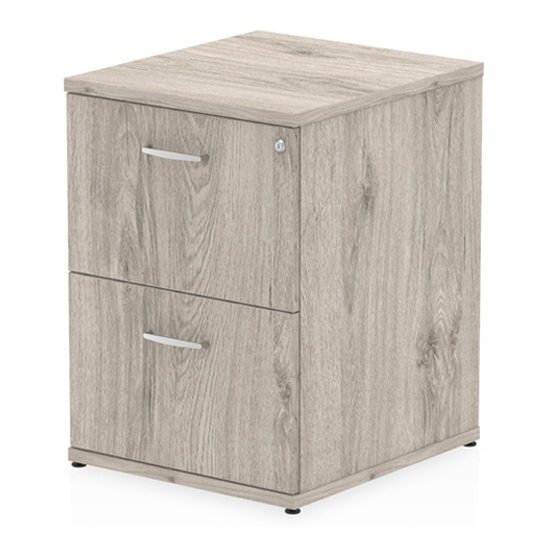 Product photograph of Impulse Wooden 2 Drawers Filing Cabinet In Grey Oak from Furniture in Fashion
