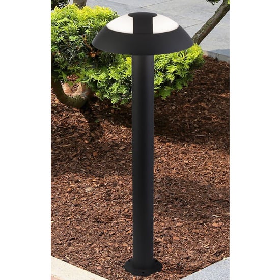 Product photograph of Kocab Mushroom Outdoor Led Tall Post Light In Dark Grey from Furniture in Fashion