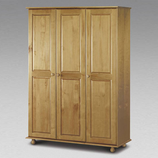 Pickwick Solid Pine 3 Door Triple Wardrobe