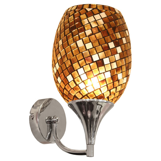 Goblet Mosaic Wall Lamp in Brown, LC55WB