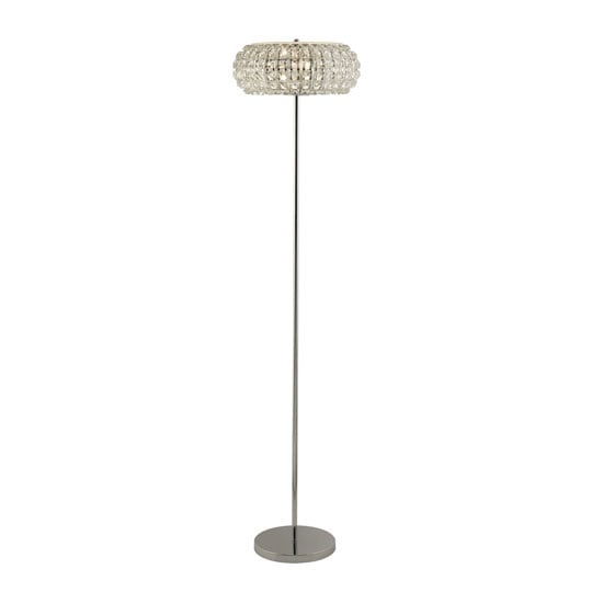 Product photograph of Marylin 3 Bulb Floor Lamp In Chrome With Crystal Glass from Furniture in Fashion