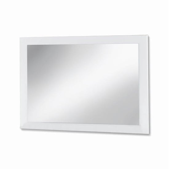 Product photograph of Mayon Bedroom Mirror In White High Gloss Wooden Frame from Furniture in Fashion