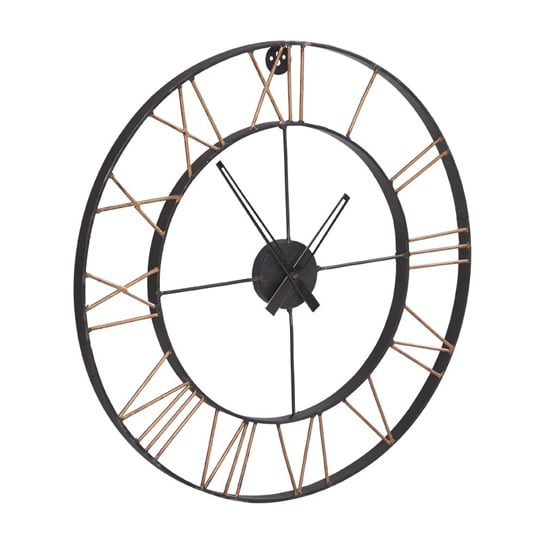 Product photograph of Merope Large Metal Lincoln Wall Clock from Furniture in Fashion