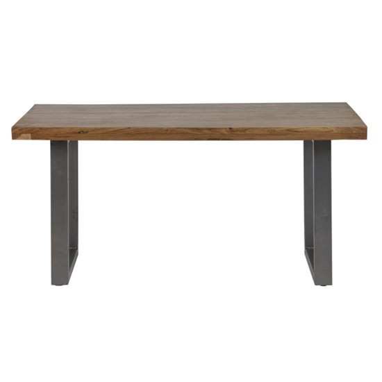 Product photograph of Metapoly Industrial Wooden Dining Table In Acacia from Furniture in Fashion