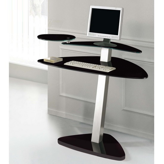 black glass desk
