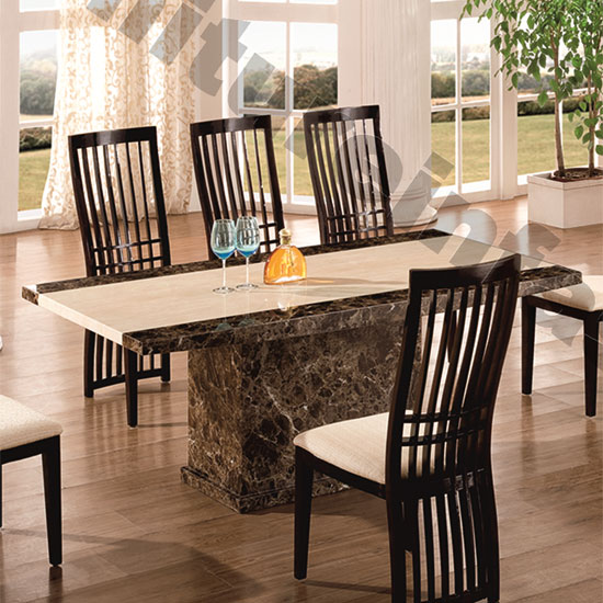 Cream Marble Top Dining Table