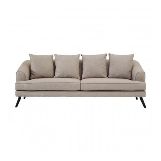 Product photograph of Myla 3 Seater Fabric Sofa In Natural from Furniture in Fashion