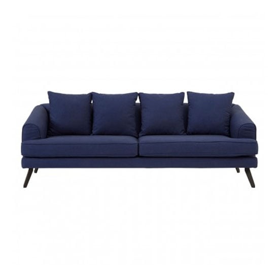 Product photograph of Myla 3 Seater Fabric Sofa In Navy Blue from Furniture in Fashion