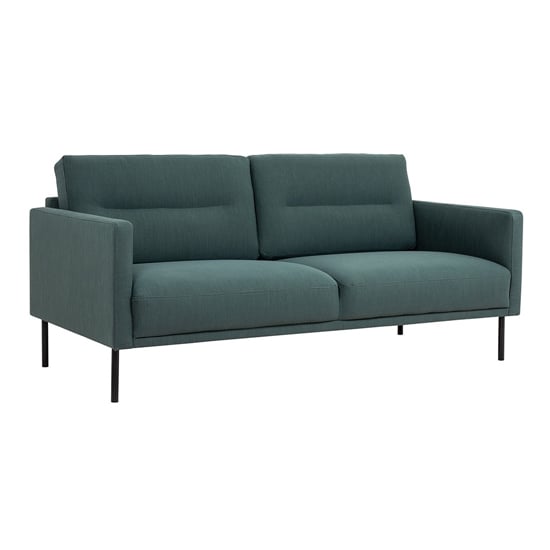 Product photograph of Nexa Fabric 2 Seater Sofa In Dark Green With Black Legs from Furniture in Fashion