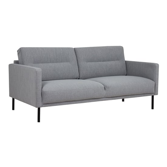 Product photograph of Nexa Fabric 2 Seater Sofa In Soul Grey With Black Legs from Furniture in Fashion