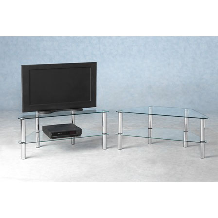 Norton Clear Glass Corner TV Stand