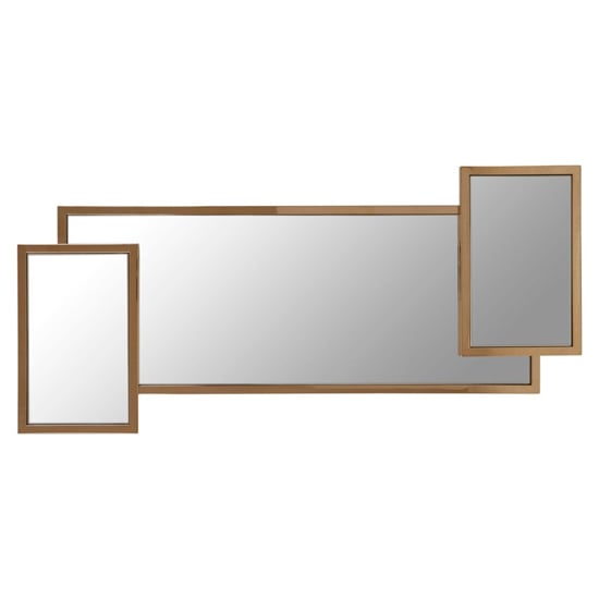 Product photograph of Orizone Wall Mirror With Matt Gold Stainless Steel Frame from Furniture in Fashion