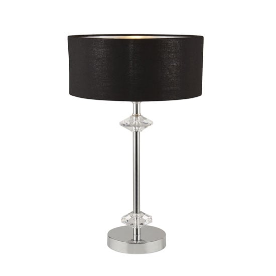 Product photograph of Orleans Chrome Table Lamp With Black Shade And Silver Inner from Furniture in Fashion