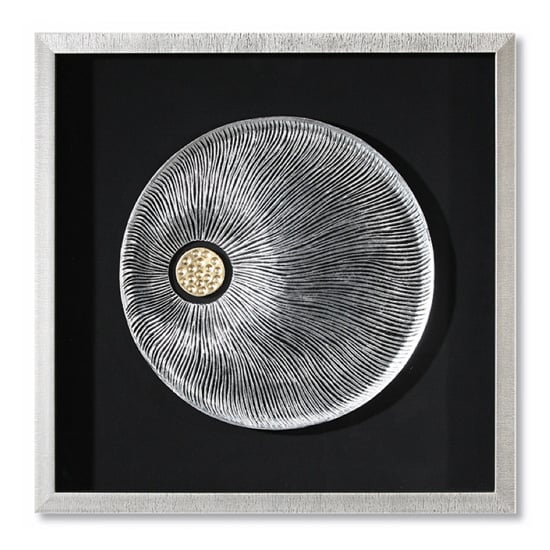 Product photograph of Pandorra Picture Glass Wall Art In Silver Wooden Frame from Furniture in Fashion