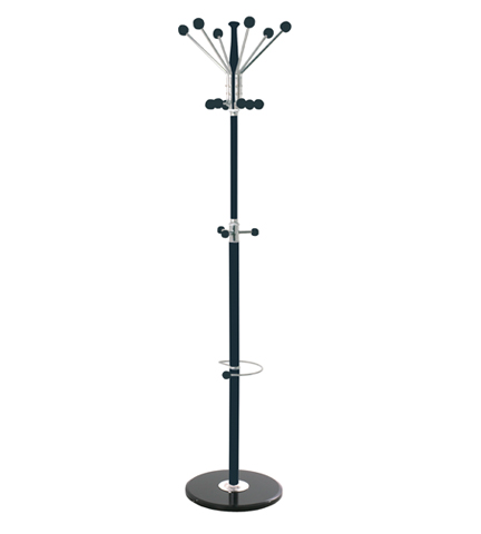 Percy Coat/Hat Stand - Black-Chrome 89510