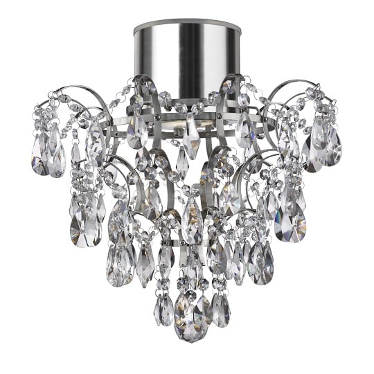 Product photograph of Pleades Chandelier With Crystal Doplets Flush Ceiling Light from Furniture in Fashion