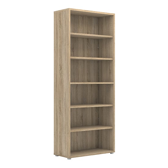 Product photograph of Prax 5 Shelves Home And Office Bookcase In Oak from Furniture in Fashion