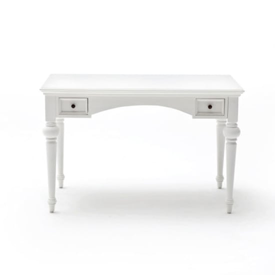 Product photograph of Proviko Wooden Computer Desk In Classic White from Furniture in Fashion