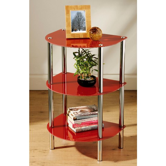 3 Tier 'D' Shape Glass Display Stand/Unit, 2401321