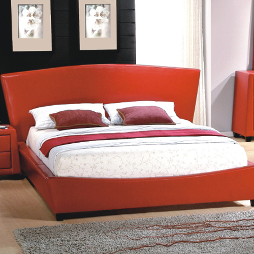 Red wooden Double Bed BBT6045