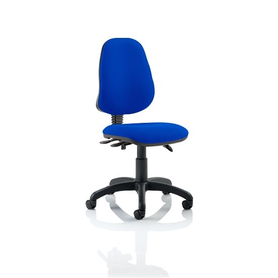Product photograph of Redmon Fabric Office Chair In Blue Without Arms from Furniture in Fashion