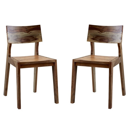 Product photograph of Reverso Two Tone Oak Wooden Dining Chairs In Pair from Furniture in Fashion