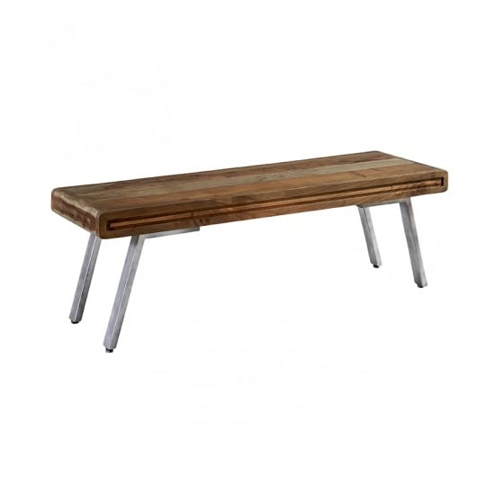 Product photograph of Reverso Wooden Dining Bench In Two Tone Oak from Furniture in Fashion