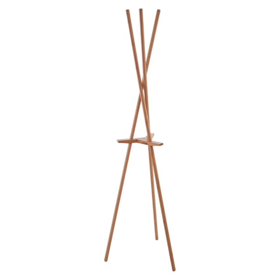 Rosta Bamboo Wooden Coat Stand In Natural