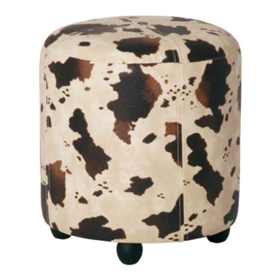 Rodeo Cow Print Round Stool, 30893