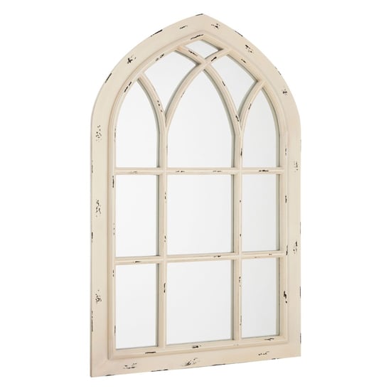 Product photograph of Sake Window Design Wall Bedroom Mirror In Chinese Oak Frame from Furniture in Fashion