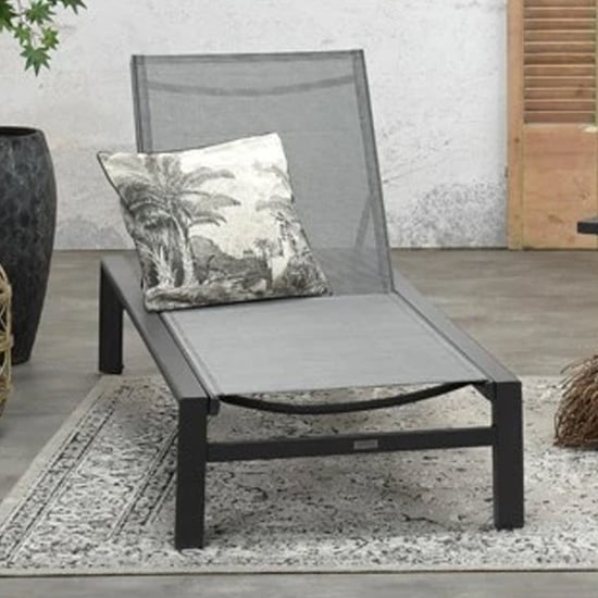 Product photograph of Saltake Sun Lounger In Carbon Black from Furniture in Fashion