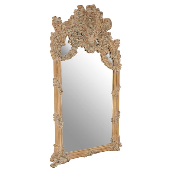 Product photograph of Sarnia Baroque Design Wall Bedroom Mirror In Muted Ivory Frame from Furniture in Fashion