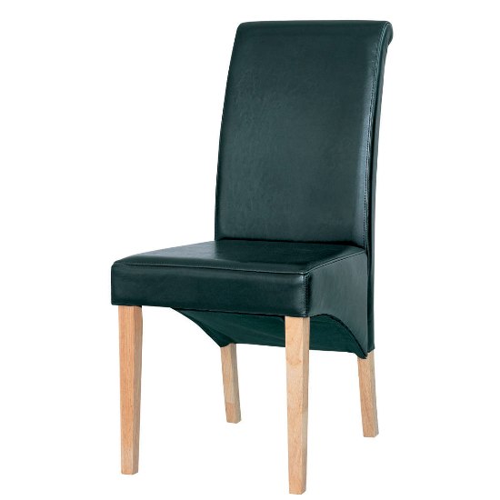 Black Faux leather Dining Chair, 2402045