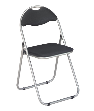Shake Folding Chair in Aluminum/Black Finish